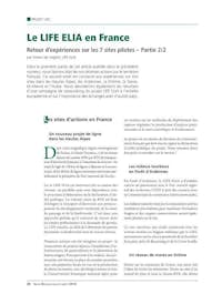 De Voghel 2014 Le LIFE ELIA en France Retour dexpériences sur l
