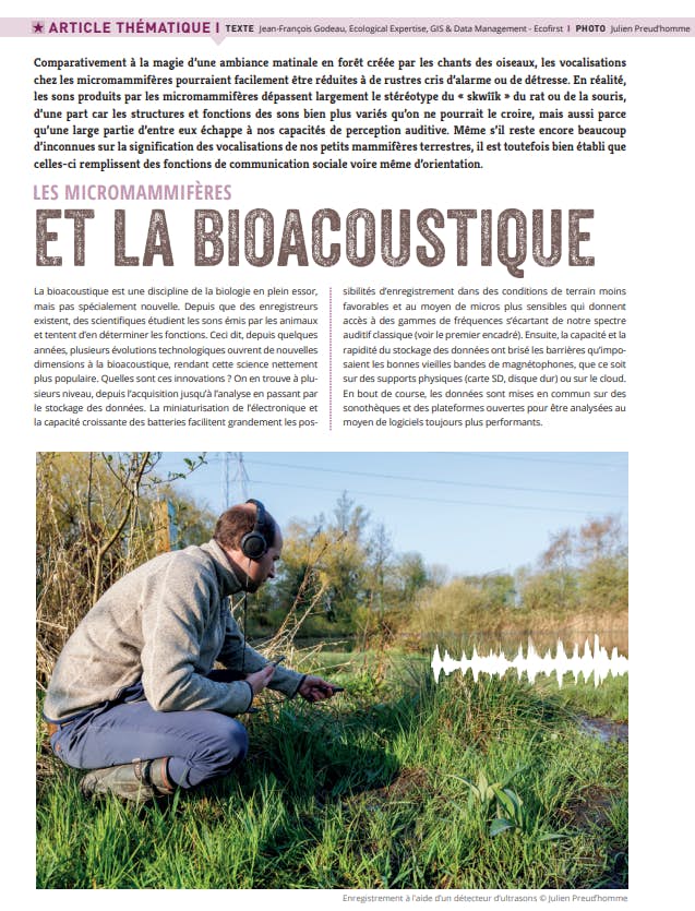 Les micromammiferes et la bioacoustique
